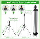 Kit 3 Irrigadores inteligente Giratório 360° 24m Tripé Ajustável
